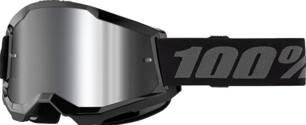 100% Brille: Strata 2 Black, schwarz/grau, silber-verspiegelt