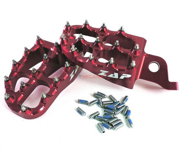 ZAP E-Peg Aluminium-Fußrasten (Paar), RMZ 250 10- / 450 08-, rot