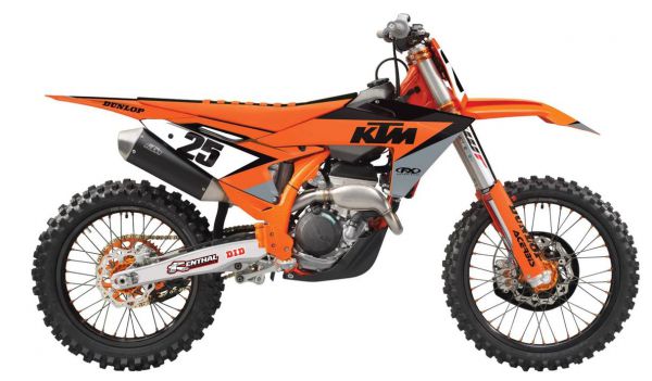 FACTORY EFFEX Tankdekor SR2 für KTM 65 SX 2016-2023, orange/schwarz