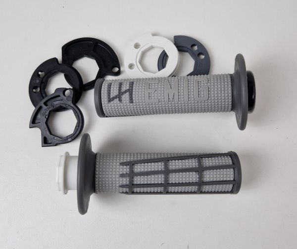 KTM/ODI/EMIG Griff (Paar): Lock-On, 125-500 SX 2023- / EXC 2024-, grau