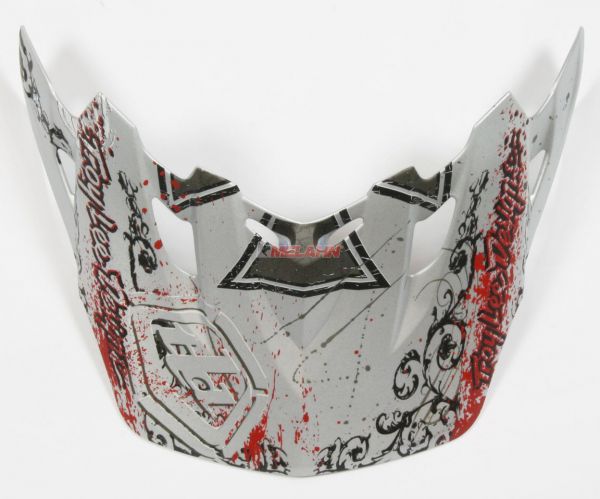 TROY LEE DESIGNS Helmschirm: Visor SE2 Crusader, Visor Silber