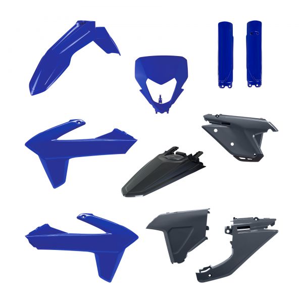 POLISPORT Plastik-Kit Full für SHERCO 125-500 SE/SEF 2025, blau/grau (OEM)