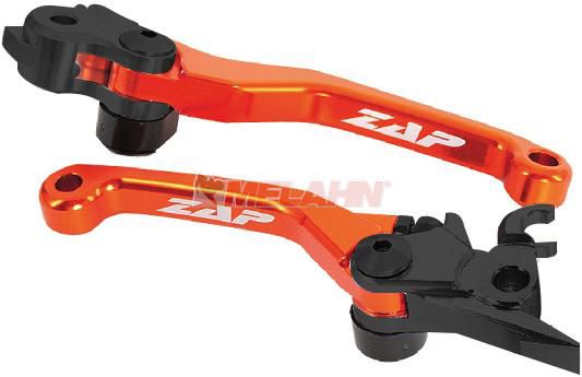 ZAP Flex-Kupplungs-/Bremshebel-Set für KTM/HUS/HVA(Brembo) 14-, orange