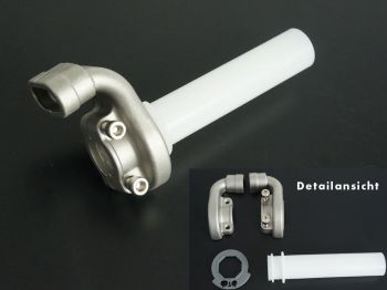 ZAP Aluminium-Gasgriff für KTM 2/4-Takt (2-zügig) EXC 17-23 / SX 16-22, silber ZAP Aluminium-Gasgriff für KTM 2/4-Takt (2-zügig) EXC 17-23 / SX 16-22, silber