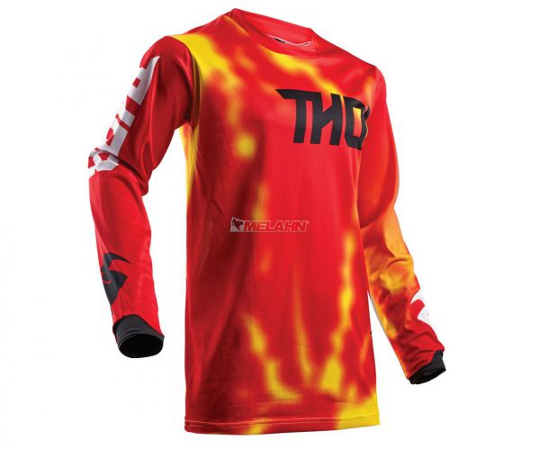 THOR Jersey: Pulse Air Radiate, rot/gelb