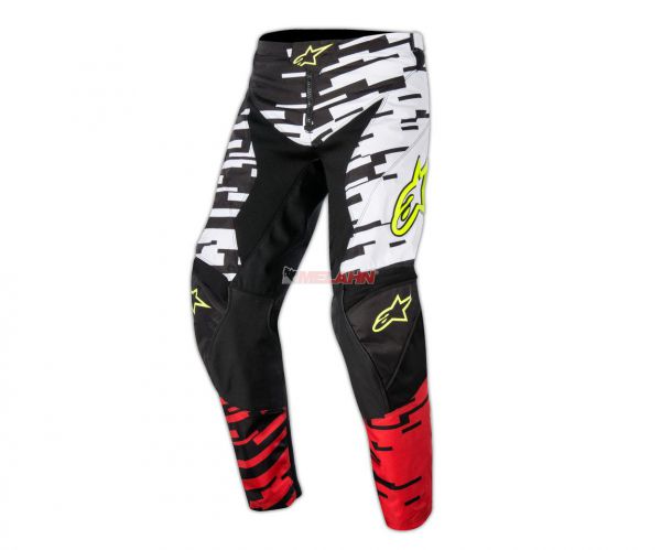 ALPINESTARS Kids Hose: Racer Braap, weiß/rot/schwarz