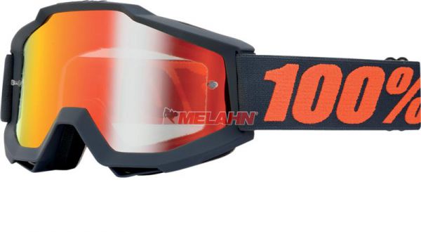 100% Brille: Accuri Matte Gunmetal, grau/orange