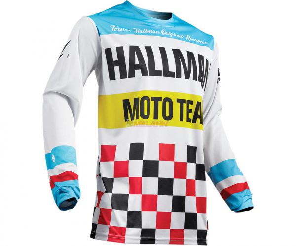 THOR Jersey: Hallman Pulse, weiß/blau