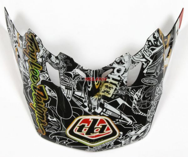 TROY LEE DESIGNS Helmschirm Visor SE2 History, Visor Schwarz/weiß