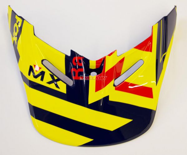 FOX Helmschirm: V4 Visor (2014) Intake, schwarz/rot