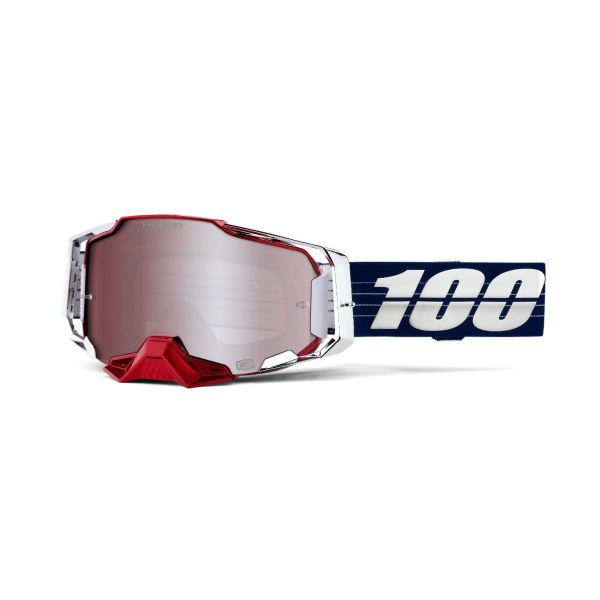 100% Brille: Armega Hyper LTD Loic Bruni, rot-metallic/blau/chrome