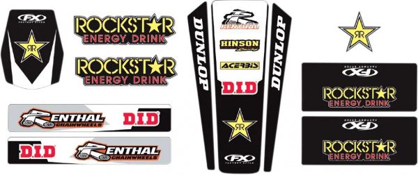 FACTORY EFFEX Trim Kit Rockstar universal, schwarz/weiß