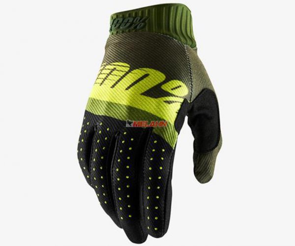 100% Handschuh: Ridefit, army green/neongelb