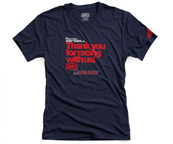 100% T-Shirt: Thanks, navy