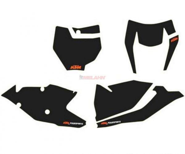 KTM Starttafelaufkleber-Set SX 19-22 / EXC 20-23, 4-teilig, schwarz