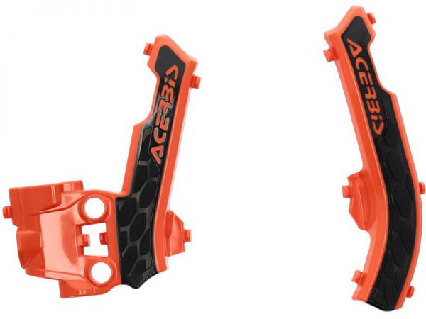 ACERBIS Rahmenschützer (Paar): X-Grip für KTM 50 SX 2016-, orange/schwarz