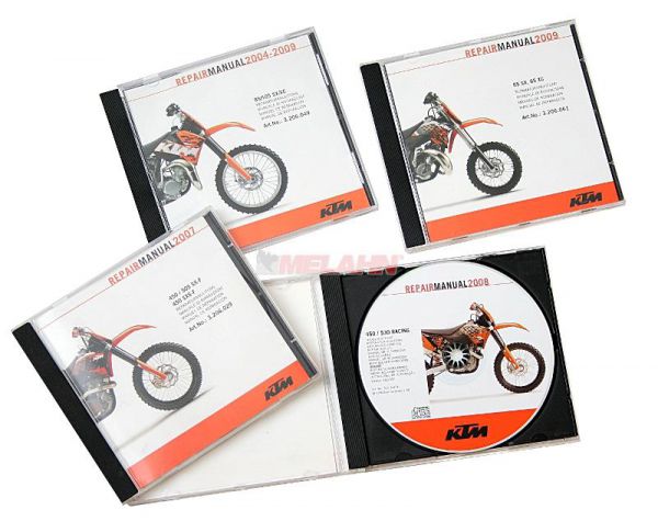 KTM Werkstatthandbuch auf CD: 250-525 EXC Racing 00-07