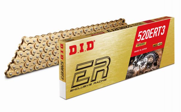 D.I.D. Kette 520 ERT mit Clipschloss 120 Glieder, gold