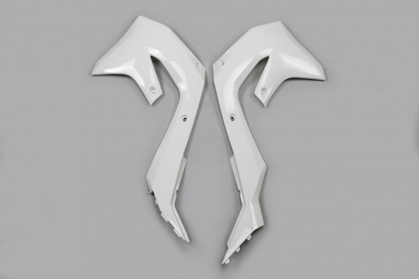 UFO Spoiler (Paar) Kühlerverkleidung für KAWASAKI KXF 250 2021-2024 / 2019-2023, weiß
