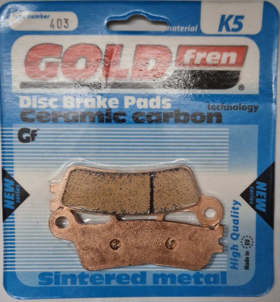 GOLDFREN Sinter-Bremsbeläge 403 K5 vorne für YAMAHA YZ 2022- / YZF 250 2021- / 450 2020- / Fantic XE
