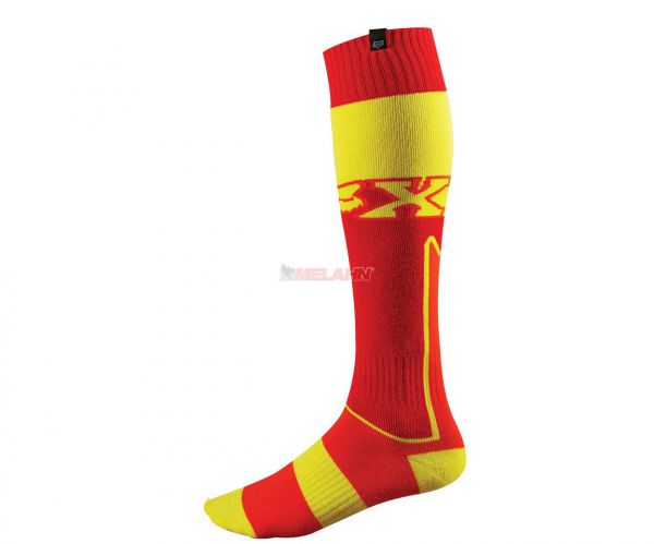 FOX Socken: FRI (Paar), dick, rot/gelb