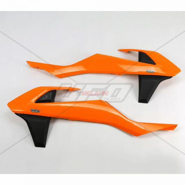 UFO Spoiler (Paar) für KTM SX 16-18 / EXC 17-19, orange/schwarz