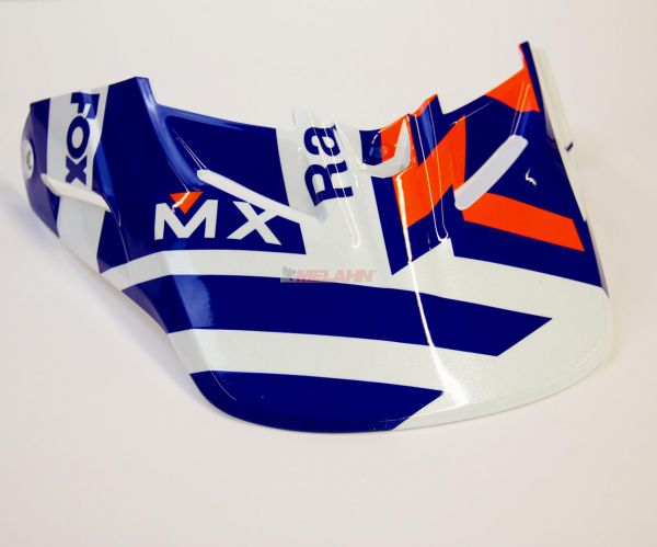 FOX Helmschirm: V4 Visor (2014) Intake, blau/weiß