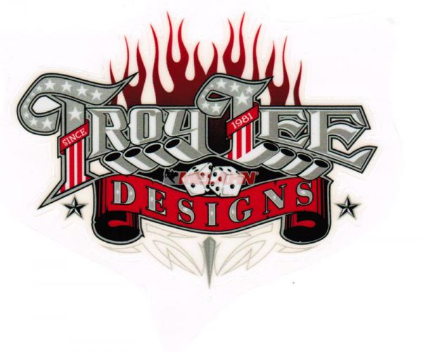 TROY LEE DESIGNS Aufkleber: TLD Uncle Sam, 13cm, rot/silber
