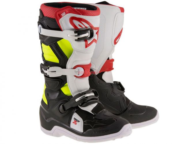 ALPINESTARS Kids Stiefel: Tech 7S, schwarz/rot/gelb