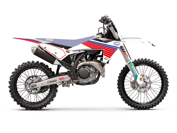BLACKBIRD Dekor-Kit: Retro für KTM SX 2019-2022 / EXC 2020-2023, blau/rot