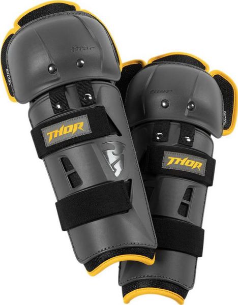 THOR Knie-/Schienbeinprotektor (Paar): Sector GP, schwarz/gelb