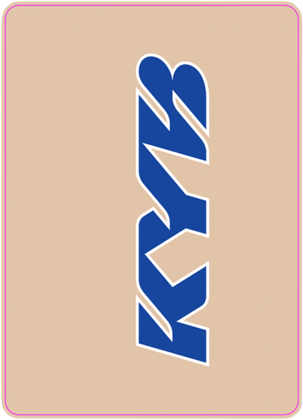 DCOR Gabelaufkleber KYB (Paar) klar/blau, 48mm