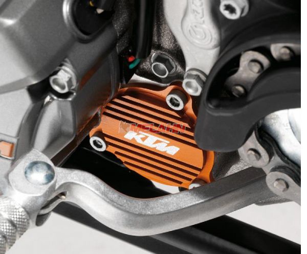 KTM SXS Aluminium-Ölpumpendeckel 350-500 EXC / 250-450 SX-F, orange