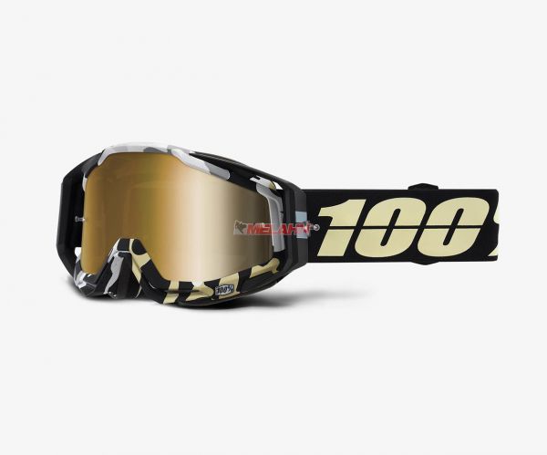 100% Brille: Racecraft Ergoflash, schwarz gold verspiegelt