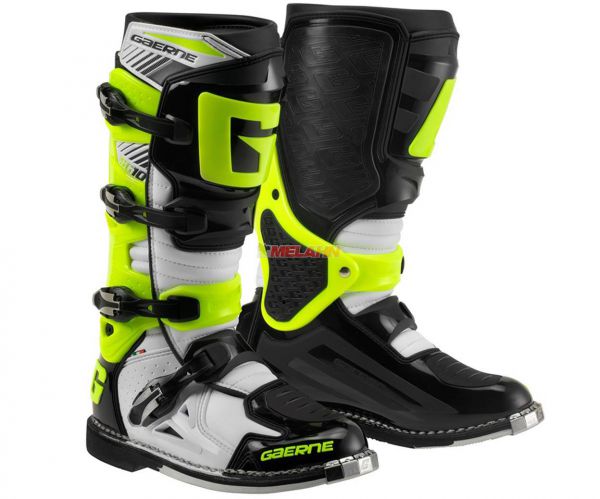 GAERNE Stiefel: SG 10 Techno Race, weiß/schwarz/neongelb