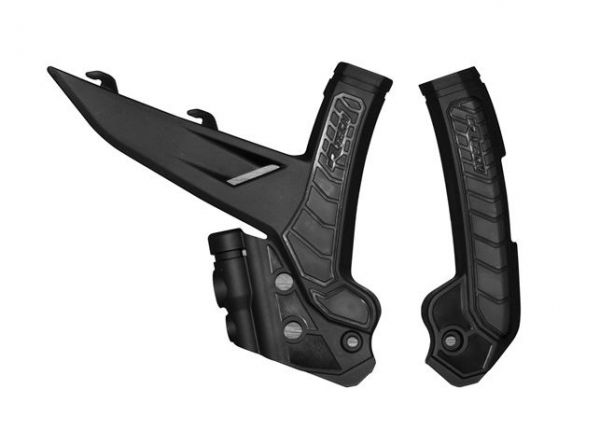 R-TECH Rahmenschützer (Paar): X-Grip für KTM SX 2023- / EXC 2024-, schwarz