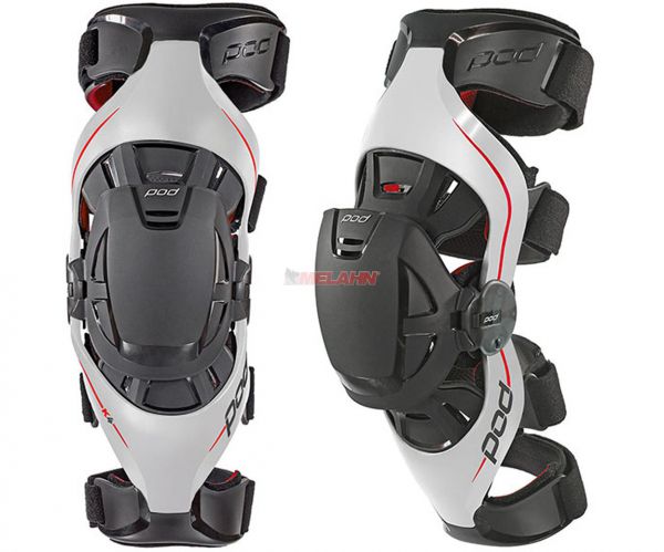 POD MX Knee-Brace (Paar): K4, weiß
