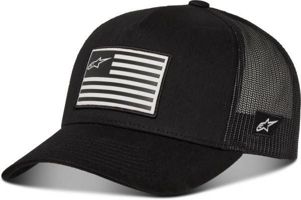 ALPINESTARS Trucker Cap: Snapback Flag, schwarz