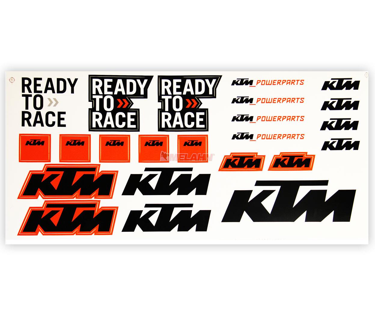 KTM Aufkleber-Kit: Logo II, 23-teilig, Aufkleber, sonstiges, Accessoires