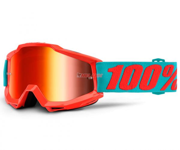 100% Kids Brille: Accuri Passion, orange/türkis