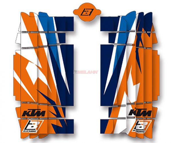 BLACKBIRD Kühlerschutz Aufkleber (Paar) KTM/HVA, Trophy SX 19- / EXC 20-