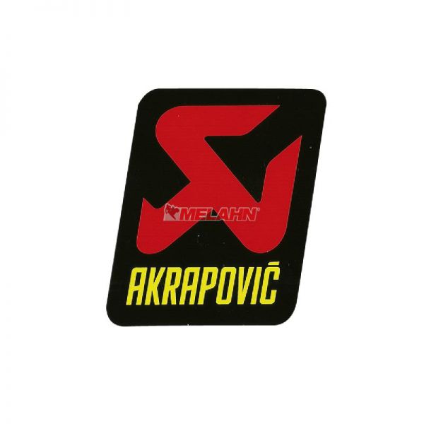 AKRAPOVIC Aufkleber: Offroad hitzefest schwarz/rot/gelb, 6,5x7,5cm