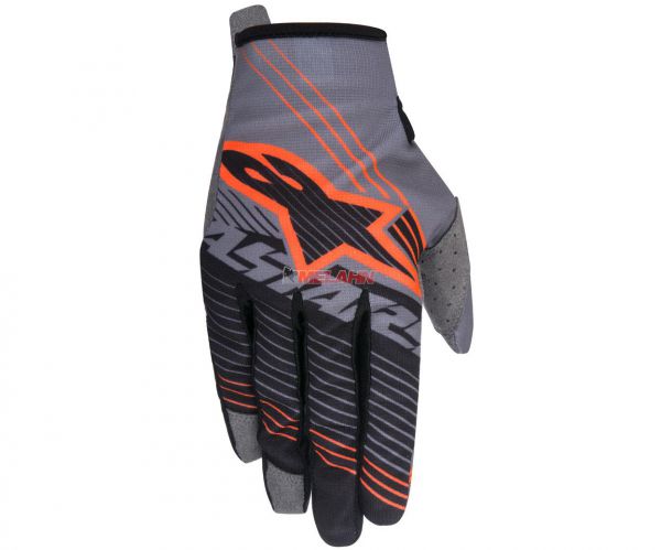ALPINESTARS Handschuh: Radar Tracker, grau/schwarz/neon-orange
