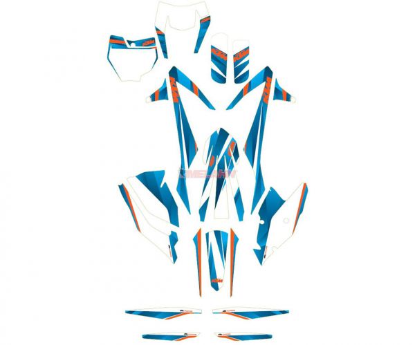 KTM Graphic-Kit: Style blau, EXC 17-19 / SX 16-18