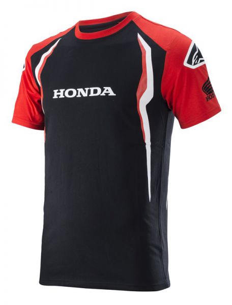 ALPINESTARS T-Shirt: HONDA, schwarz/rot/weiß