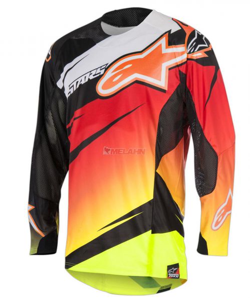 ALPINESTARS Jersey: Techstar Venom, rot/gelb/schwarz