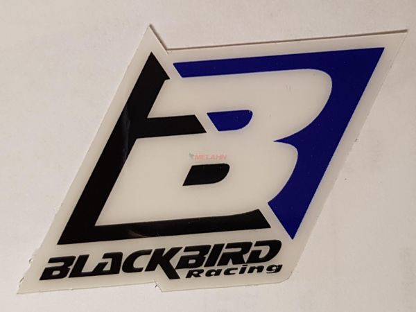 BLACKBIRD Aufkleber: Logo, 6,5x4,5cm, blau