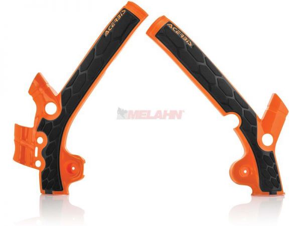 ACERBIS Rahmenschützer (Paar): X-Grip für KTM 85 SX 18-, orange/schwarz