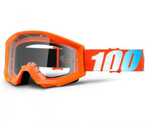 100% Kids Brille: Strata Orange, orange/blau