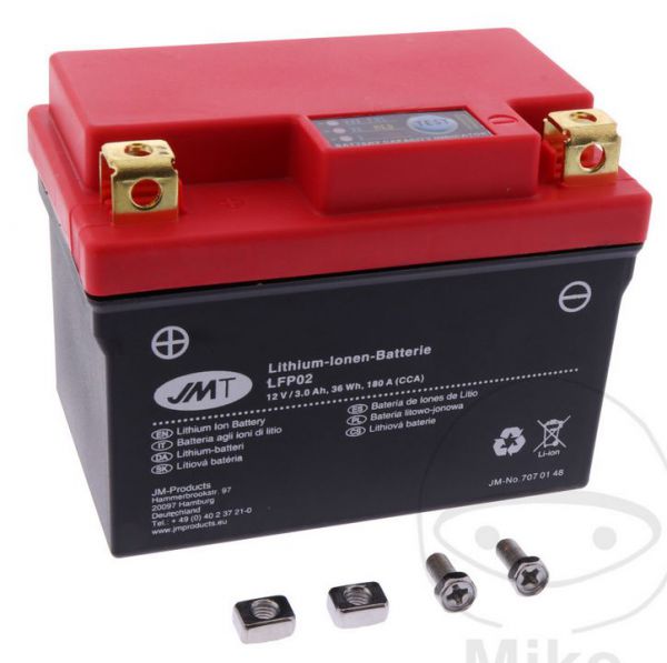 JM Lithium Ion Batterie LFP02 Yamaha YZF 250 19- / 450 18-